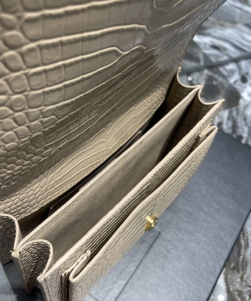 [REP 1:1] Saint Laurent Sunset Medium Chain Bag For Women 8.6in/22cm Beige YSL 442906DND0J2721
