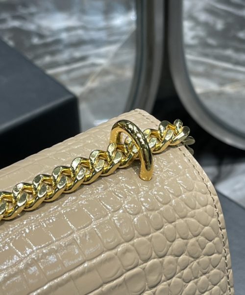 [REP 1:1] Saint Laurent Sunset Medium Chain Bag For Women 8.6in/22cm Beige YSL 442906DND0J2721