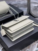 [REP 1:1] Saint Laurent Sunset Medium Chain Bag For Women 8.6in/22cm White YSL 442906DND0N9207