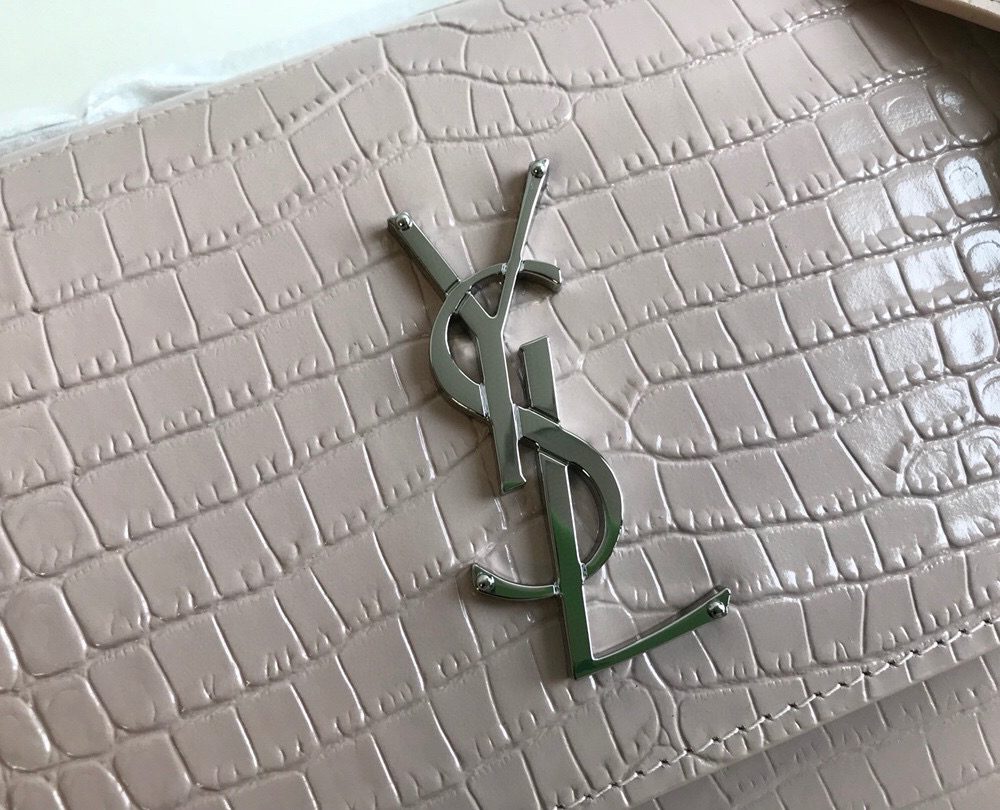 [REP 1:1] Saint Laurent Sunset Medium Chain Bag Light Pink For Women 8.6in/22cm YSL 442906DND0N1202