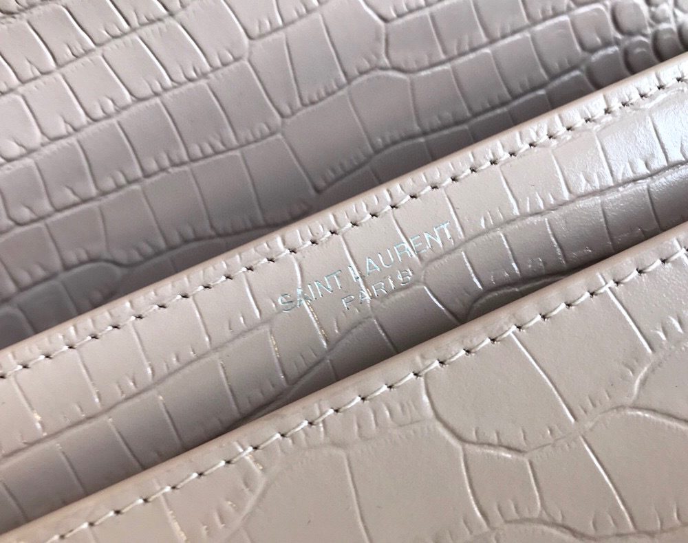 [REP 1:1] Saint Laurent Sunset Medium Chain Bag Light Pink For Women 8.6in/22cm YSL 442906DND0N1202