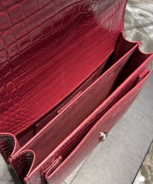 [REP 1:1] Saint Laurent Sunset Medium Chain Bag Red For Women 8.6in/22cm YSL