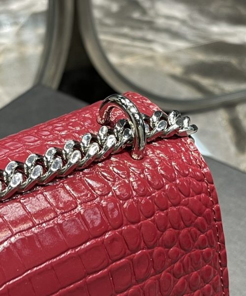 [REP 1:1] Saint Laurent Sunset Medium Chain Bag Red For Women 8.6in/22cm YSL