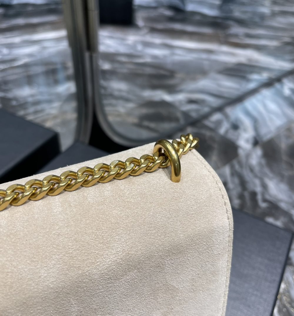 [REP 1:1] Saint Laurent Sunset Medium Chain Bag White For Women 9.8in/22cm YSL