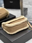 [REP 1:1] Saint Laurent Taupe Shearling Medium Niki Bag Brown For Women, Women's Bags 8.66in/22cm YSL‎