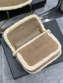 [REP 1:1] Saint Laurent Taupe Shearling Medium Niki Bag Brown For Women, Women's Bags 8.66in/22cm YSL‎