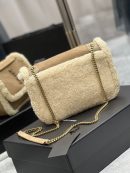 [REP 1:1] Saint Laurent Taupe Shearling Medium Niki Bag Brown For Women, Women's Bags 8.66in/22cm YSL‎