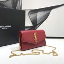 [REP 1:1] Saint Laurent Uptown Chain Wallet Red For Women 7.4in/19cm YSL