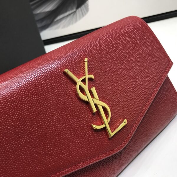[REP 1:1] Saint Laurent Uptown Chain Wallet Red For Women 7.4in/19cm YSL