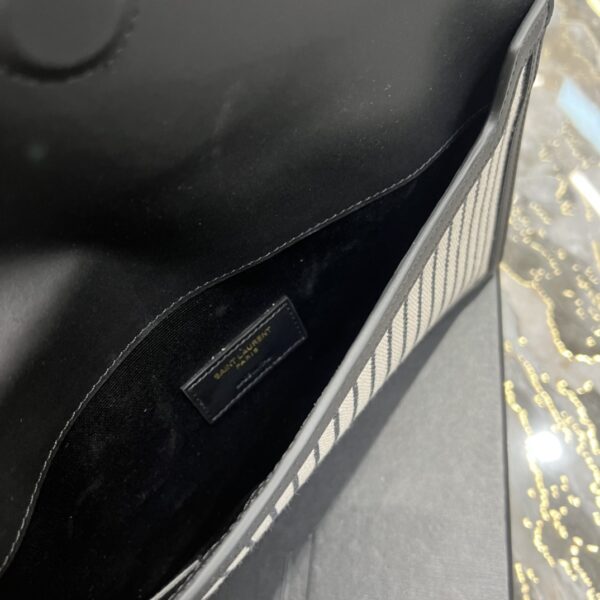 [REP 1:1] Saint Laurent Uptown Pouch Cream In Canvas For Women 10.6in/27cm YSL 565739FAACG9583