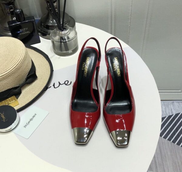 Saint Laurent Women's Blade Slingback Pumps Red For Women YSL