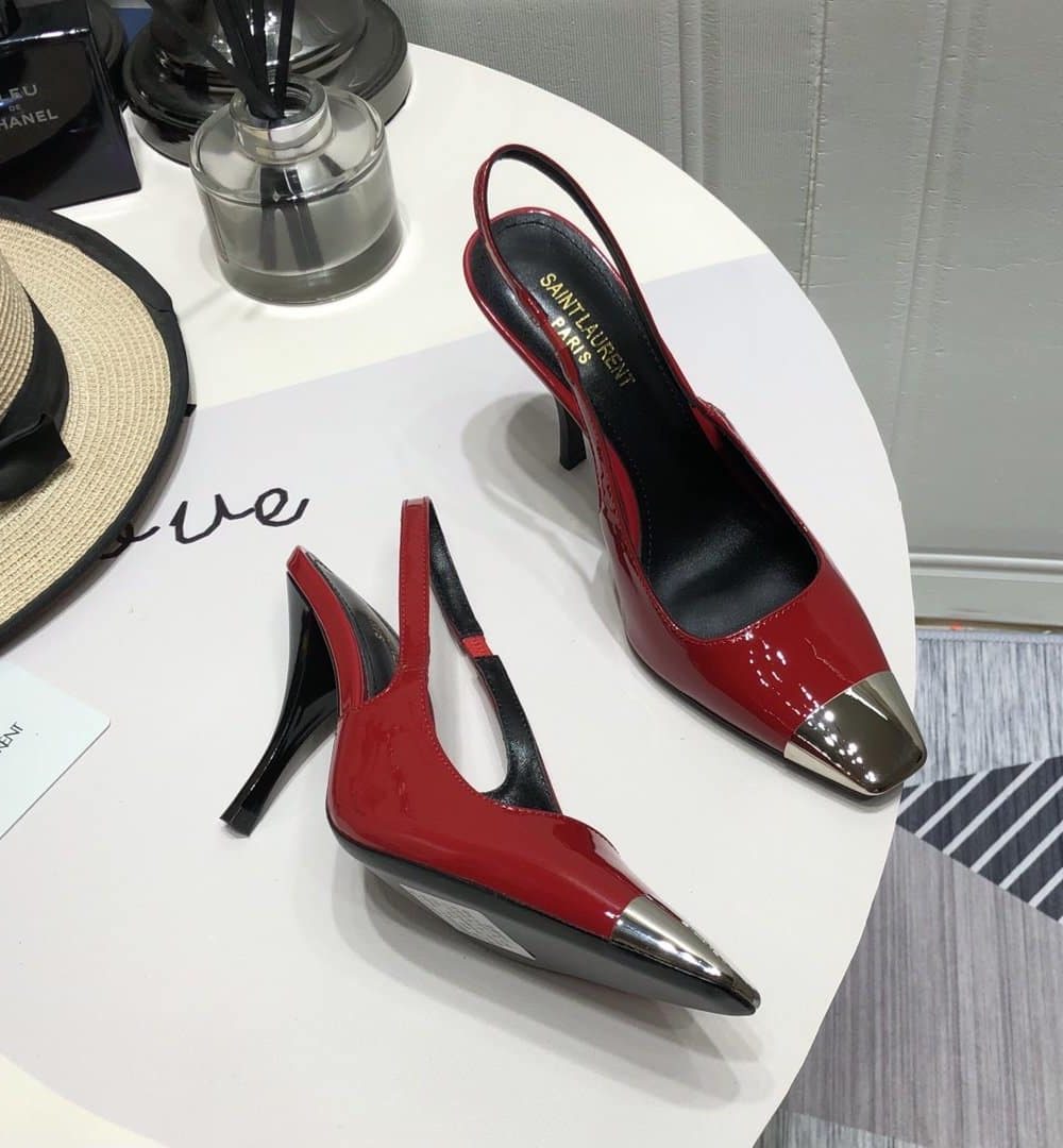 Saint Laurent Women's Blade Slingback Pumps Red For Women YSL