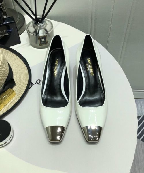 Saint Laurent Women's Blade Slingback Pumps White For Women YSL