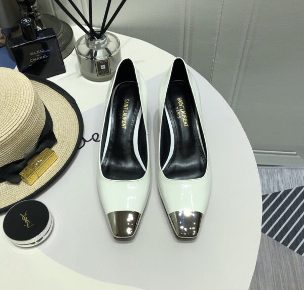 Saint Laurent Women's Blade Slingback Pumps White For Women YSL