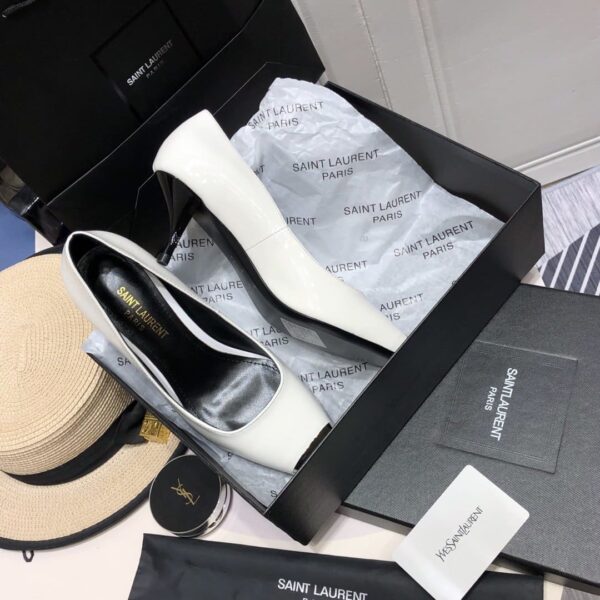 Saint Laurent Women's Blade Slingback Pumps White For Women YSL
