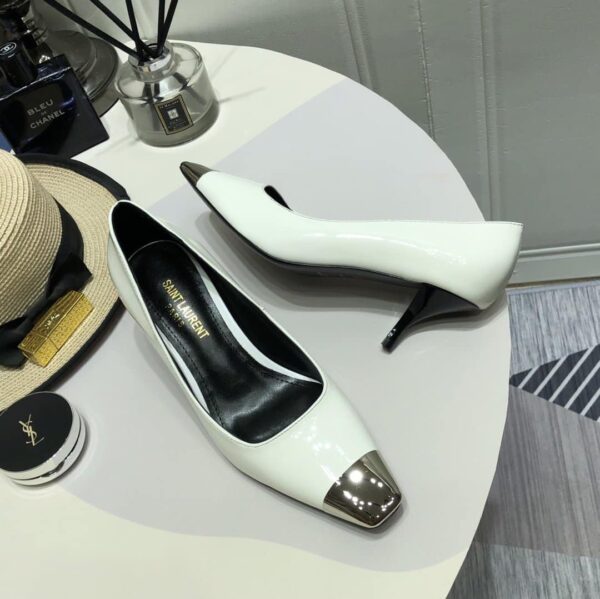 Saint Laurent Women's Blade Slingback Pumps White For Women YSL