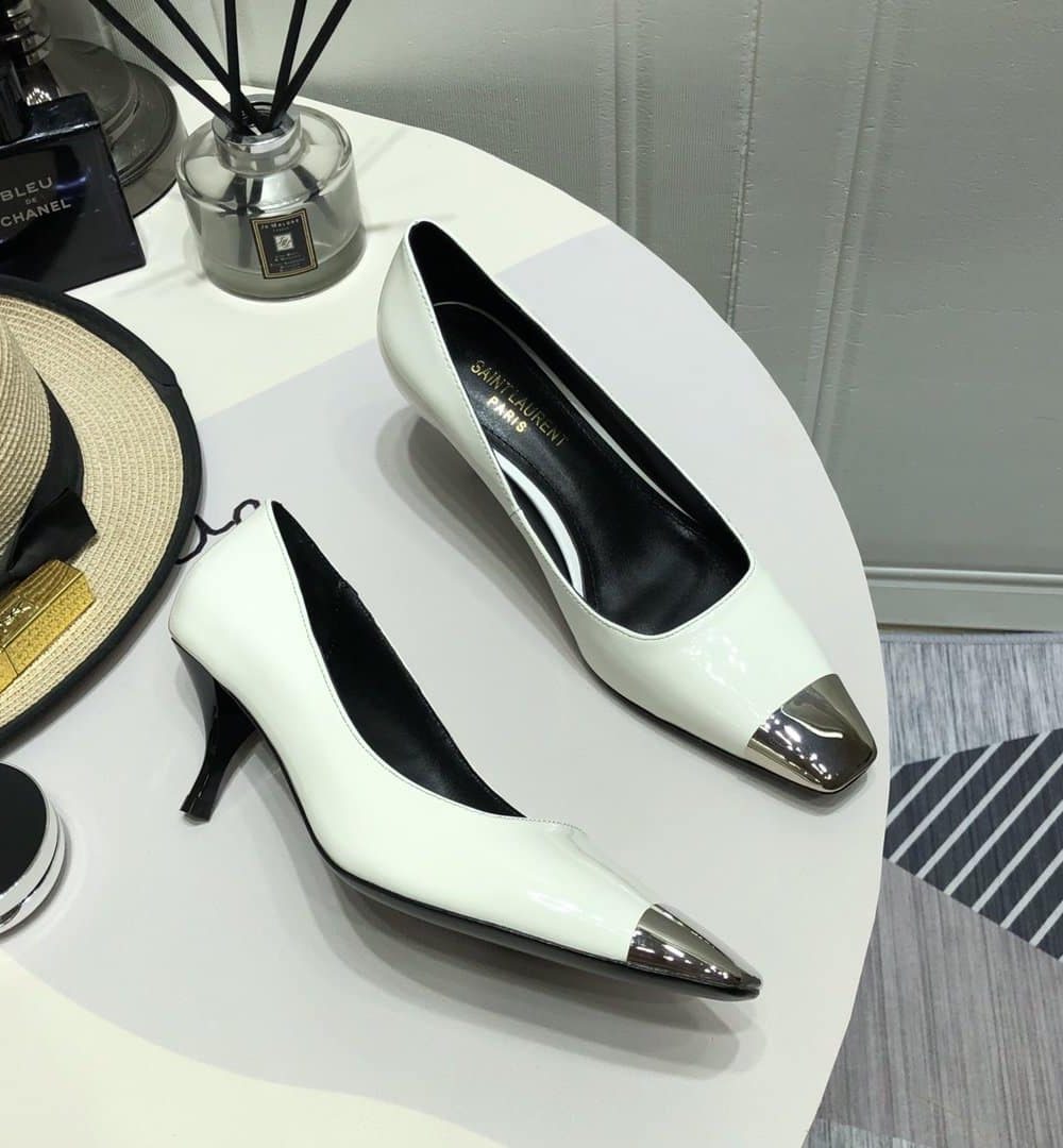 Saint Laurent Women's Blade Slingback Pumps White For Women YSL