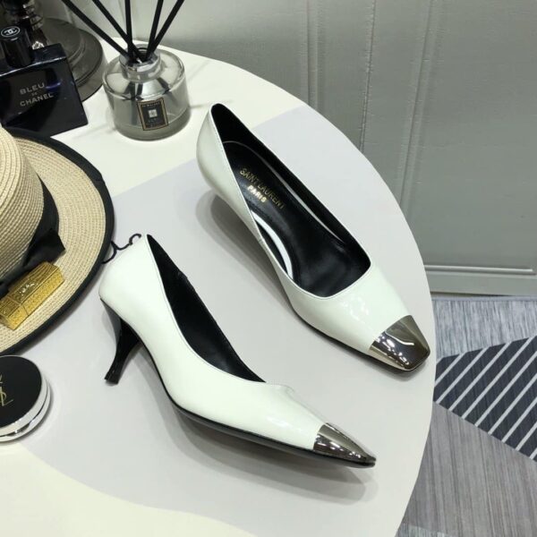 Saint Laurent Women's Blade Slingback Pumps White For Women YSL