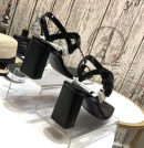 Saint Laurent Women's Cassandra Heeled Sandals Black For Women YSL