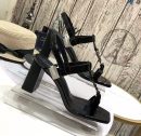Saint Laurent Women's Cassandra Heeled Sandals Black For Women YSL