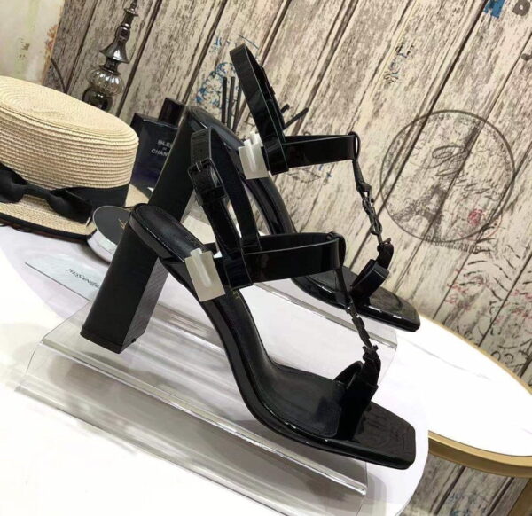 Saint Laurent Women's Cassandra Heeled Sandals Black For Women YSL