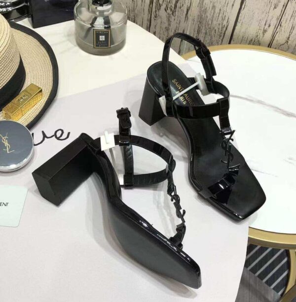 Saint Laurent Women's Cassandra Heeled Sandals Black For Women YSL