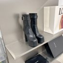 Saint Laurent Women's Cherry Buckle Platform Booties Black For Women YSL 6876621Y8001000