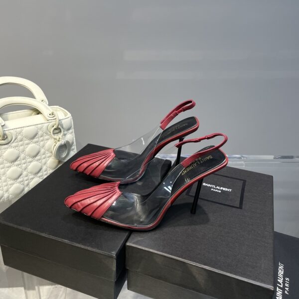Saint Laurent Women's Chica Slingback Pumps Dark Pink For Women YSL