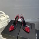 Saint Laurent Women's Chica Slingback Pumps Red For Women YSL