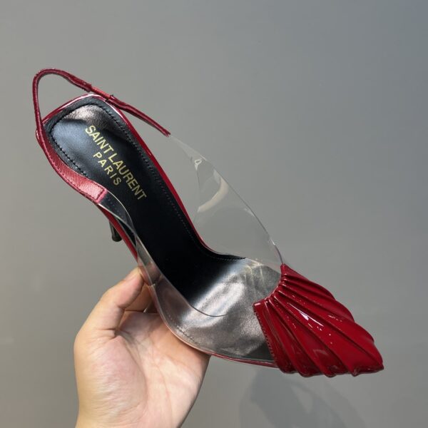 Saint Laurent Women's Chica Slingback Pumps Red For Women YSL
