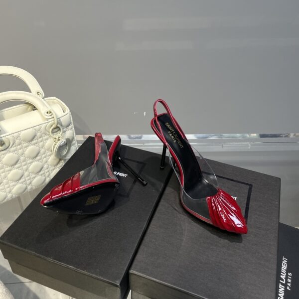 Saint Laurent Women's Chica Slingback Pumps Red For Women YSL