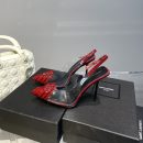 Saint Laurent Women's Chica Slingback Pumps Red For Women YSL