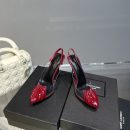 Saint Laurent Women's Chica Slingback Pumps Red For Women YSL