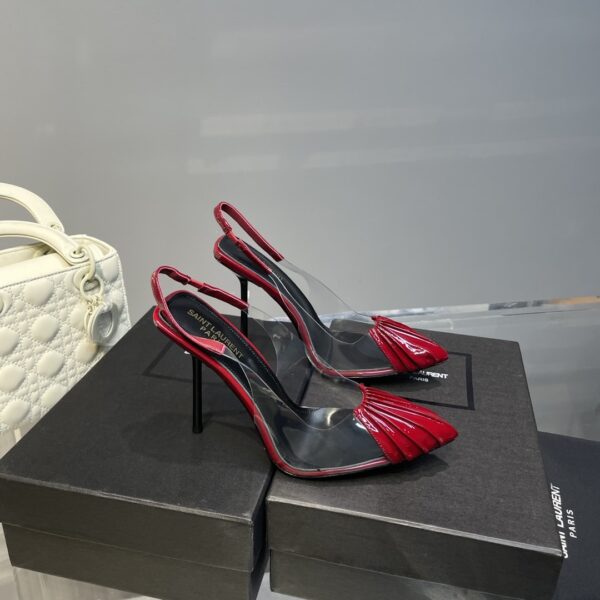 Saint Laurent Women's Chica Slingback Pumps Red For Women YSL