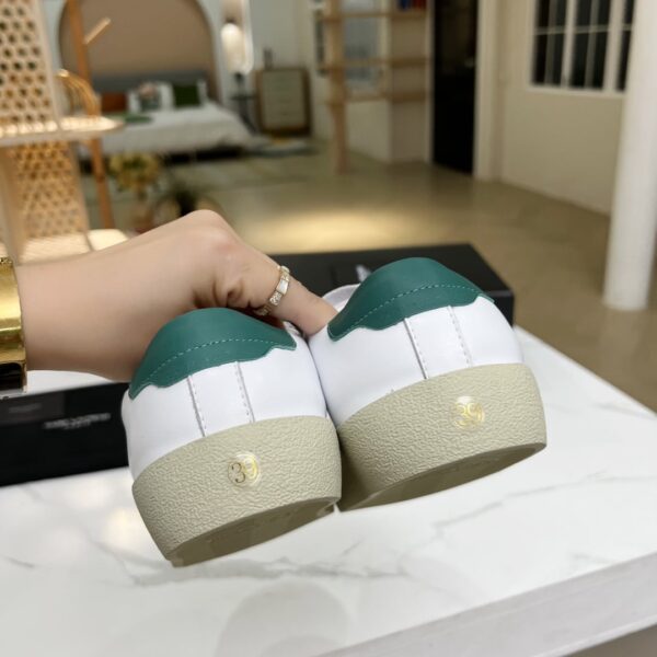 Saint Laurent Women's Court Classic Sl/06 Embroidered Sneakers Green For Women YSL