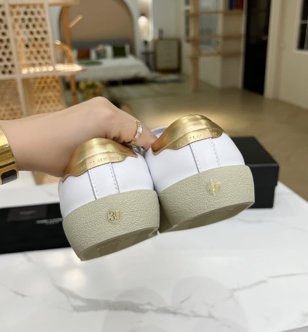 Saint Laurent Women's Court Classic Sl/06 Embroidered Sneakers Yellow For Women YSL