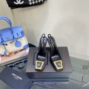 Saint Laurent Women's Maxine Silk Slingback Pumps Black For Women YSL