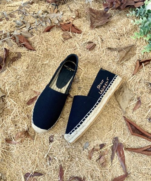 Saint Laurent Women's Saint Laurent Embroidered Espadrilles Black For Women YSL