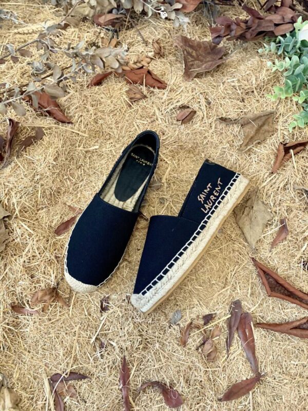 Saint Laurent Women's Saint Laurent Embroidered Espadrilles Black For Women YSL