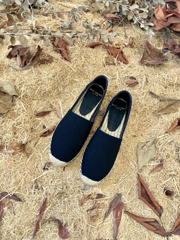 Saint Laurent Women's Saint Laurent Embroidered Espadrilles Black For Women YSL