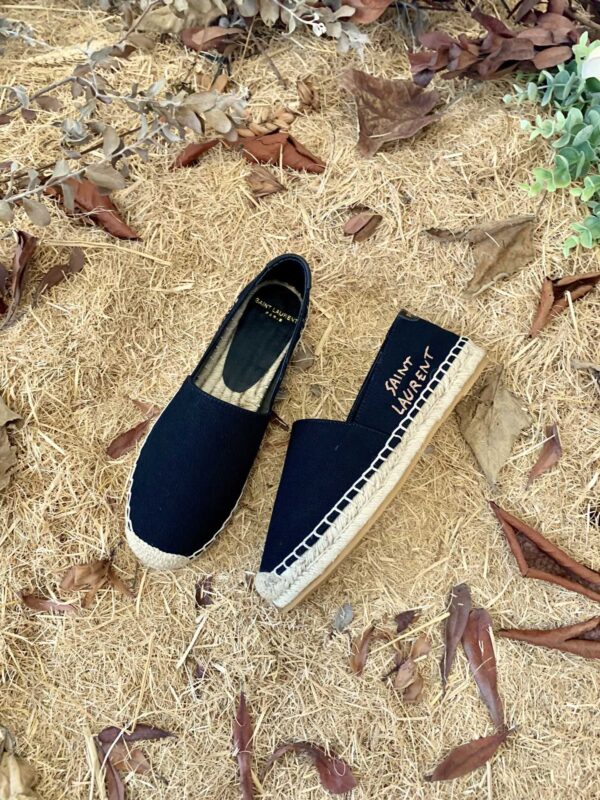 Saint Laurent Women's Saint Laurent Embroidered Espadrilles Black For Women YSL