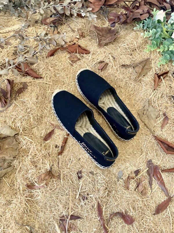 Saint Laurent Women's Saint Laurent Embroidered Espadrilles Black For Women YSL