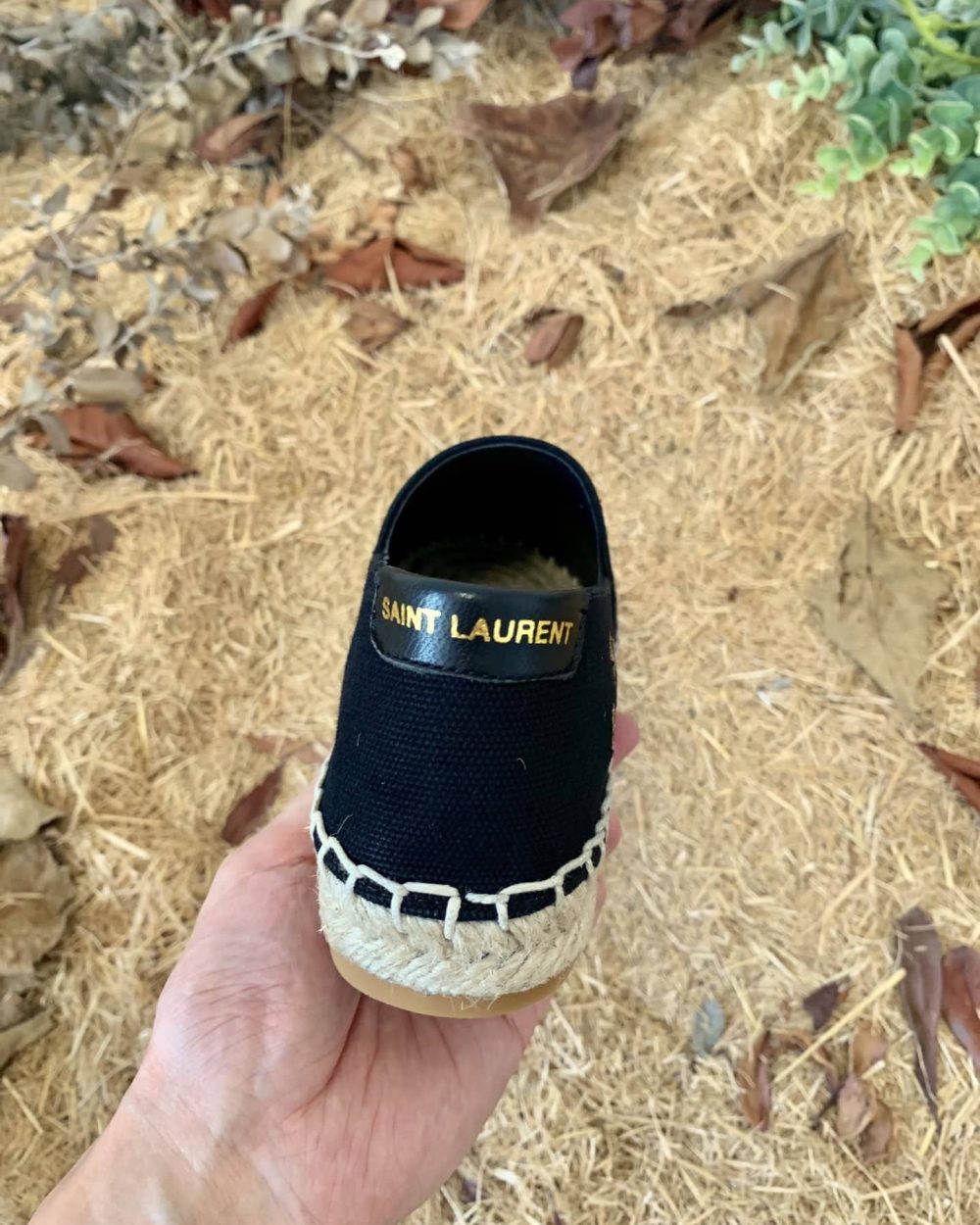 Saint Laurent Women's Saint Laurent Embroidered Espadrilles Black For Women YSL