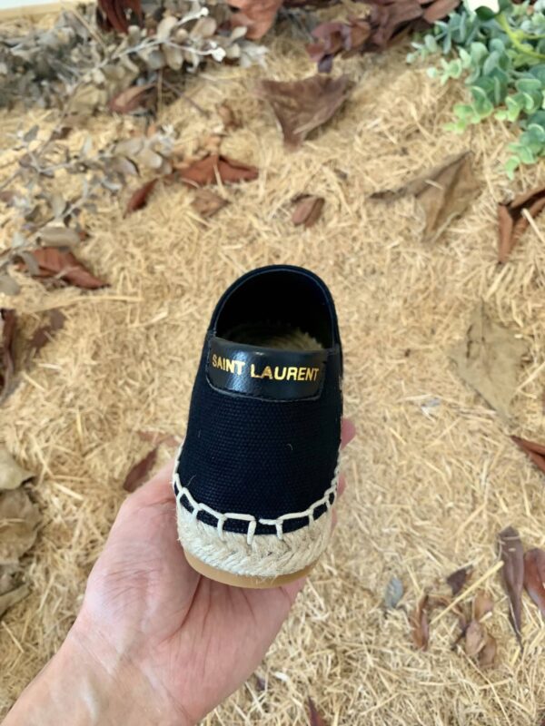Saint Laurent Women's Saint Laurent Embroidered Espadrilles Black For Women YSL