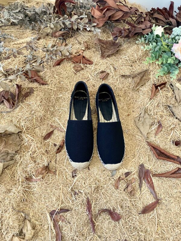 Saint Laurent Women's Saint Laurent Embroidered Espadrilles Black For Women YSL