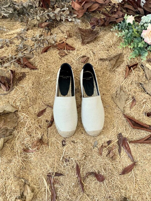 Saint Laurent Women's Saint Laurent Embroidered Espadrilles White For Women YSL