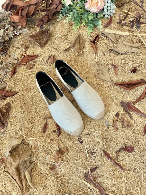 Saint Laurent Women's Saint Laurent Embroidered Espadrilles White For Women YSL