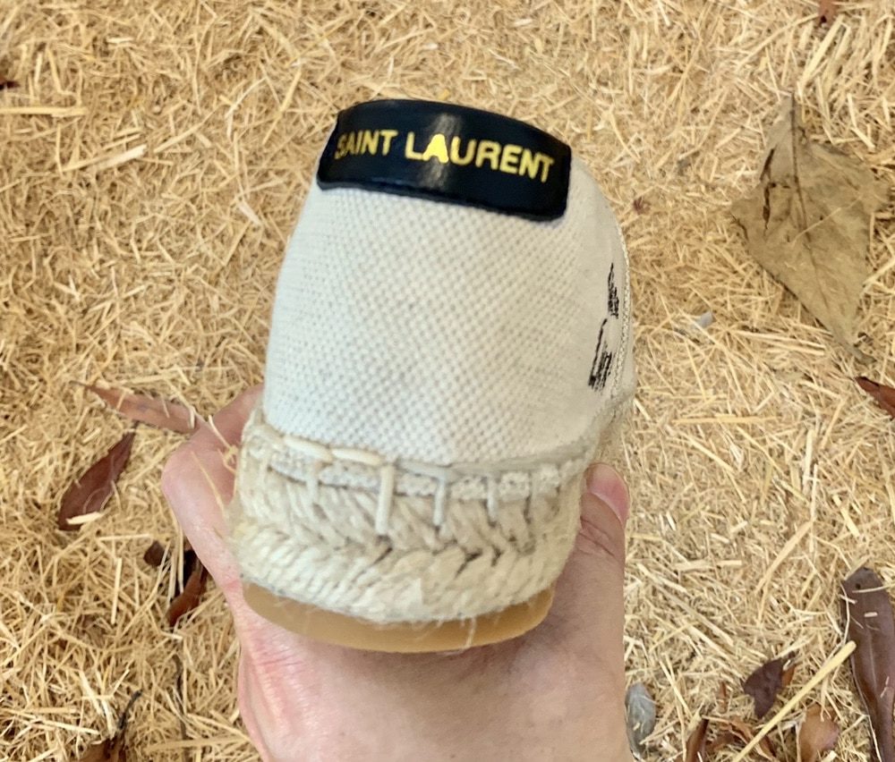 Saint Laurent Women's Saint Laurent Embroidered Espadrilles White For Women YSL