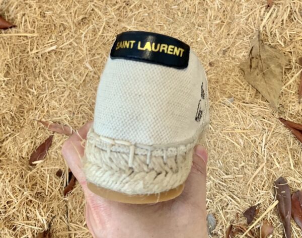 Saint Laurent Women's Saint Laurent Embroidered Espadrilles White For Women YSL