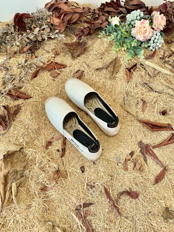 Saint Laurent Women's Saint Laurent Embroidered Espadrilles White For Women YSL
